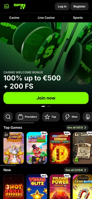 Spinit Casino — panoramica della piattaforma di gioco online