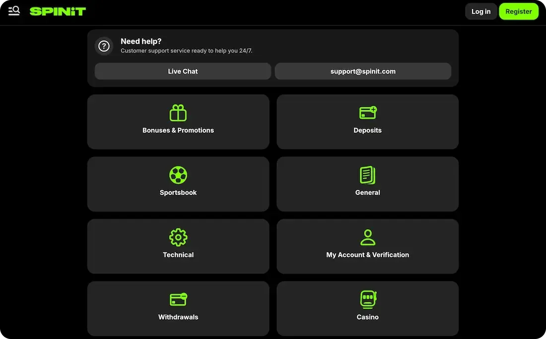 Spinit Support